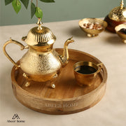 Mango Wood Round Tray - Natural